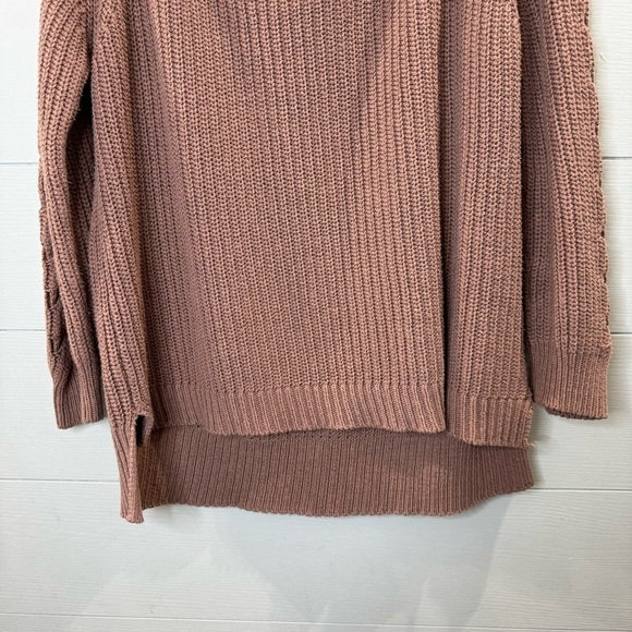 Altar'd State Womens Brown Knit Cutout Neck And Sleeve Sweater Size S - Picture 3 of 9